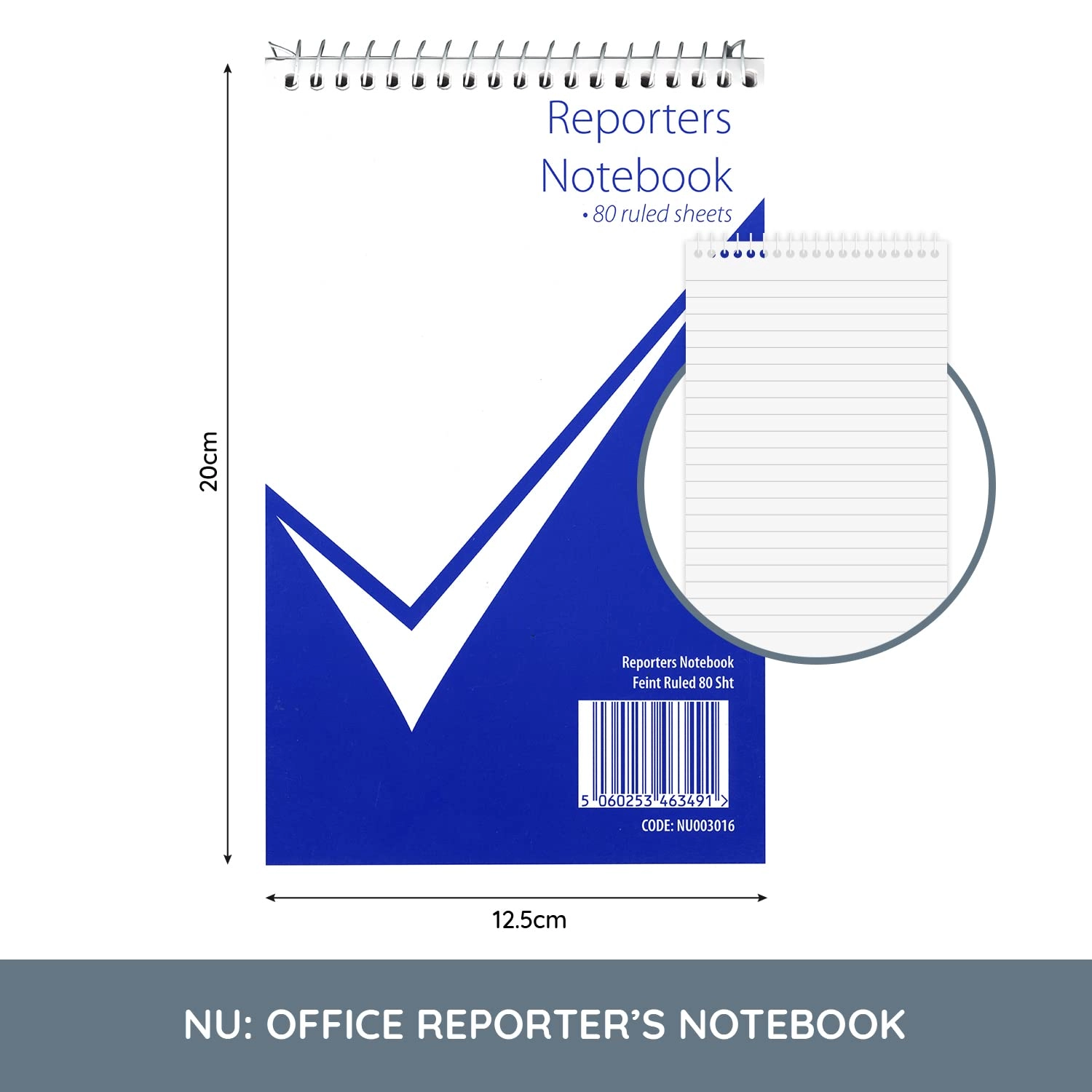 Reporters Notebook A4 Spiral - Lined 160 Pages