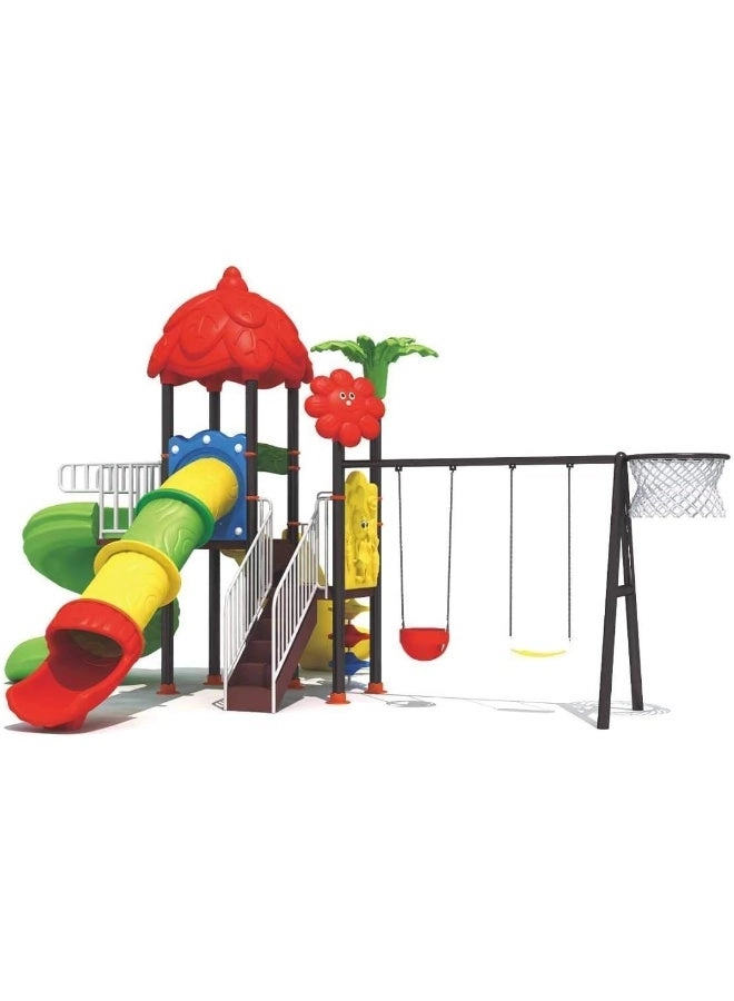 Multi Purpose Kids Outdoor Playing Equipments - 770x320x280cm 2+ Years
