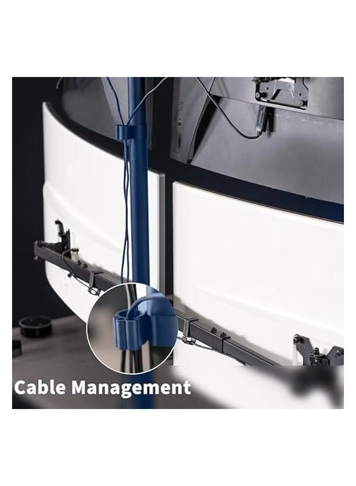 Quad Monitor Desk Mount - four 19-32 inches 75x75mm or 100x100mm