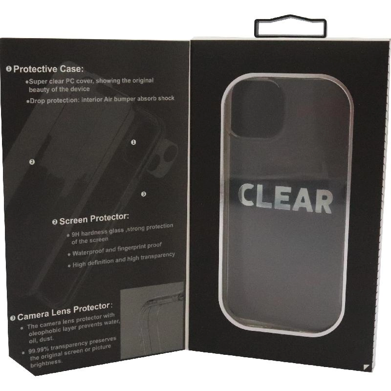 Clear Case - Clear + Tempered Glass + Camera Lens Cover for iPhone 14