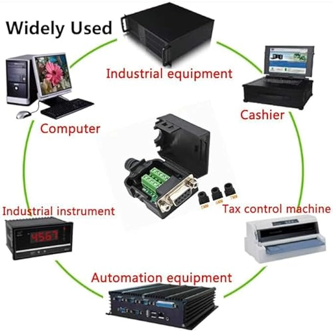 DB9 9PIN SCREW TYPE SERIAL TO TERMINAL FEMALE CONNECTOR ADAPTER