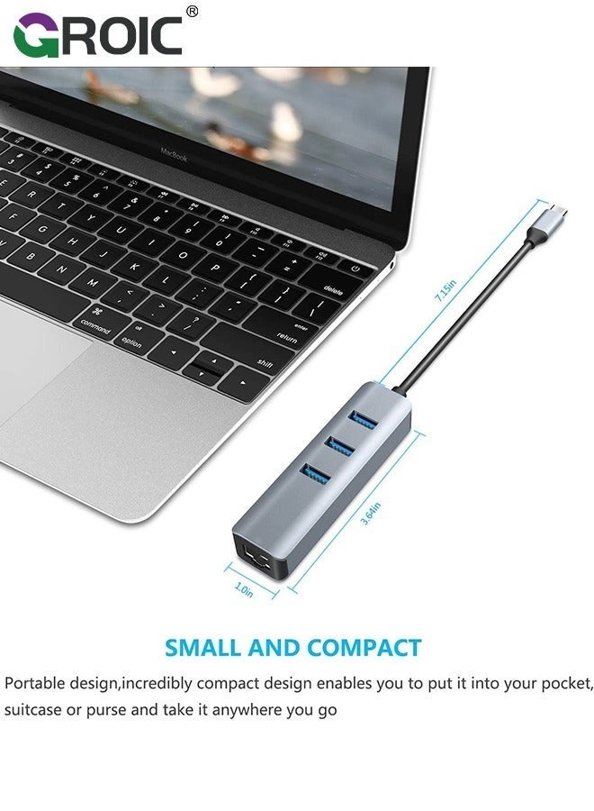 USB C Ethernet Adapter - Gigabit 3 USB 3.0