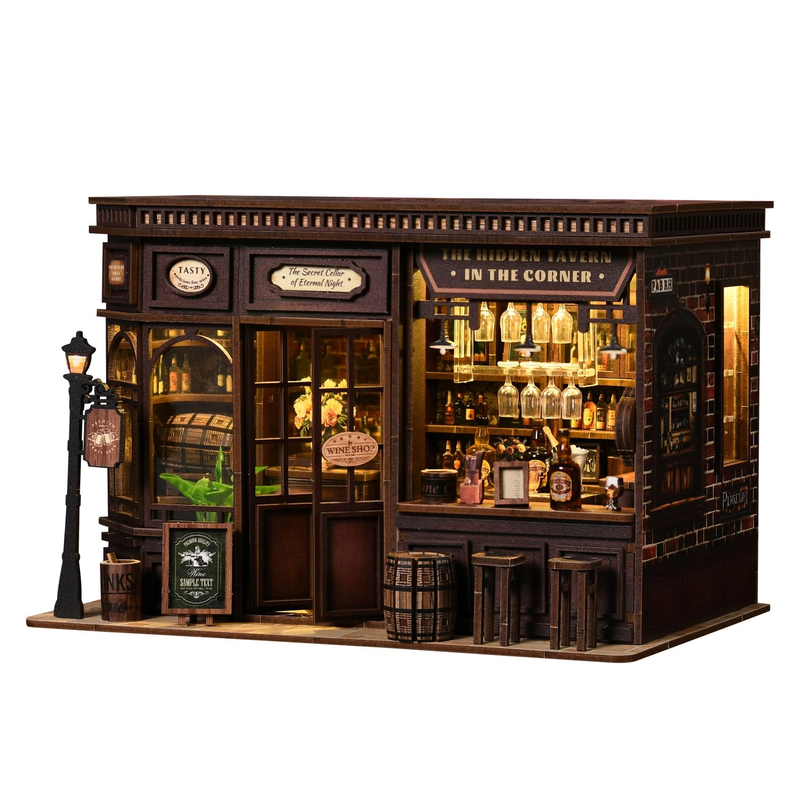 Lannso DIY Dollhouse Miniature Kit - Mini Handmade Wooden Assembly Required