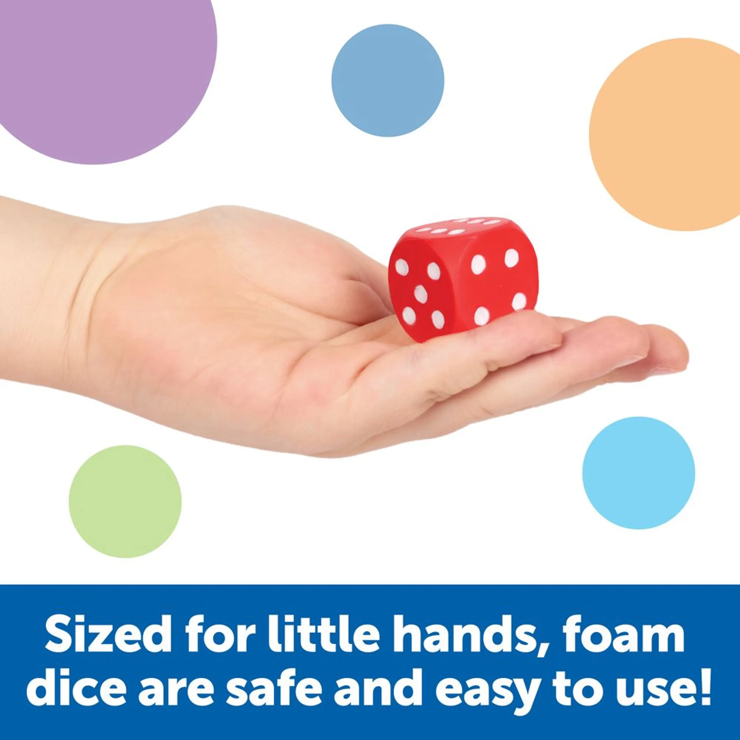 Giant Foam Dot Dice - 3 years and above 2 Pcs