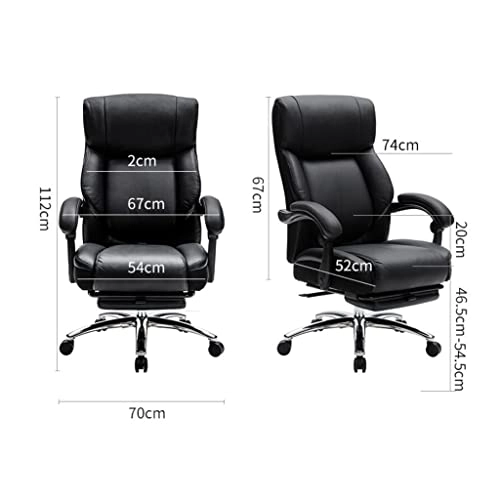 Desk Chair - PU Leather Brown High Back