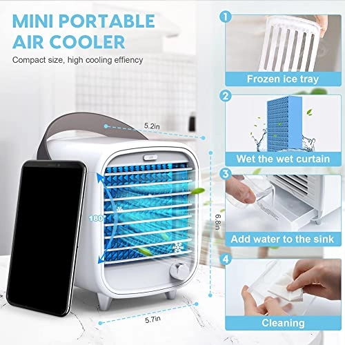 Mini Desktop Personal Air Cooler - 0.2 Liters