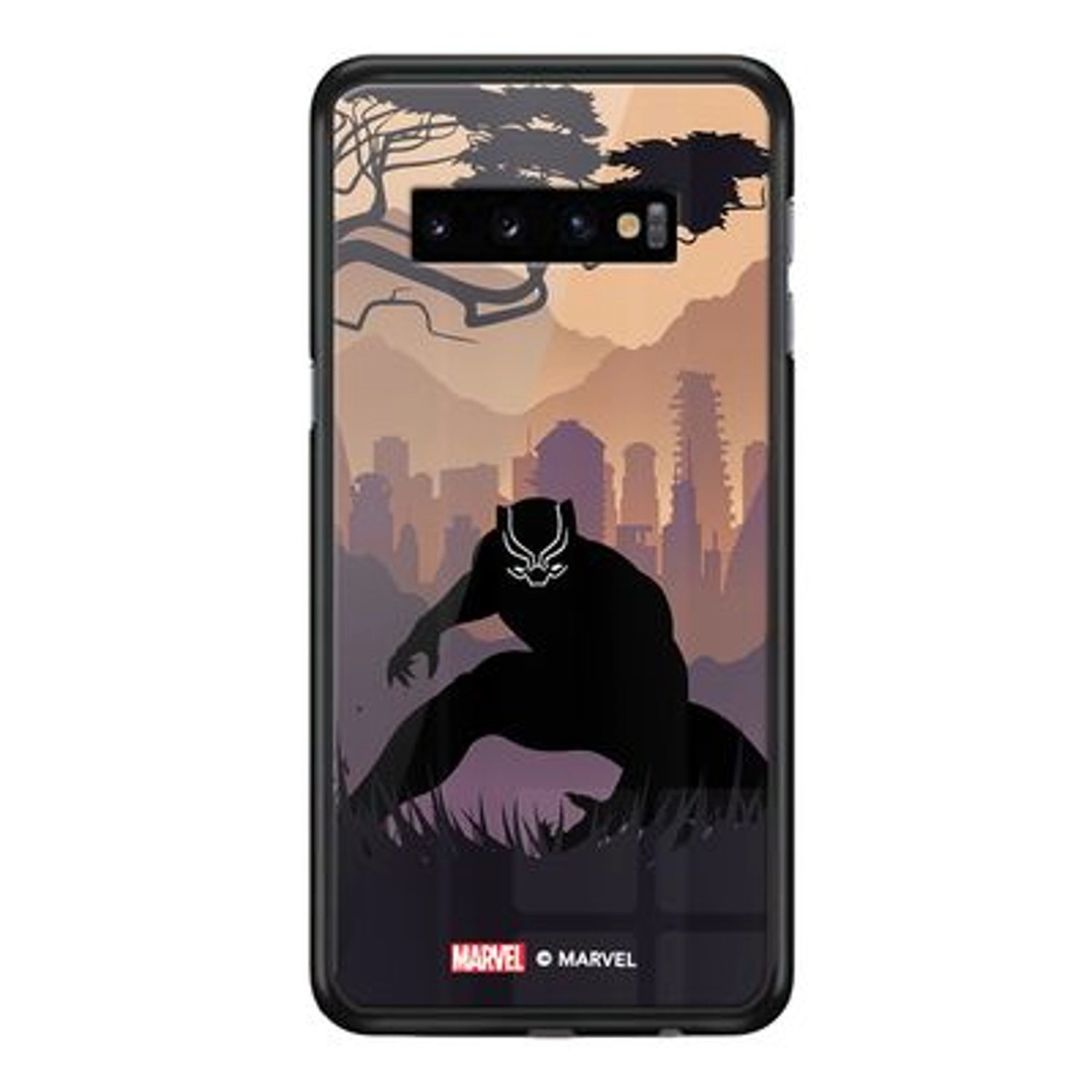 Wackylicious Wakandan Black Panther Back Case for Galaxy S10 Plus