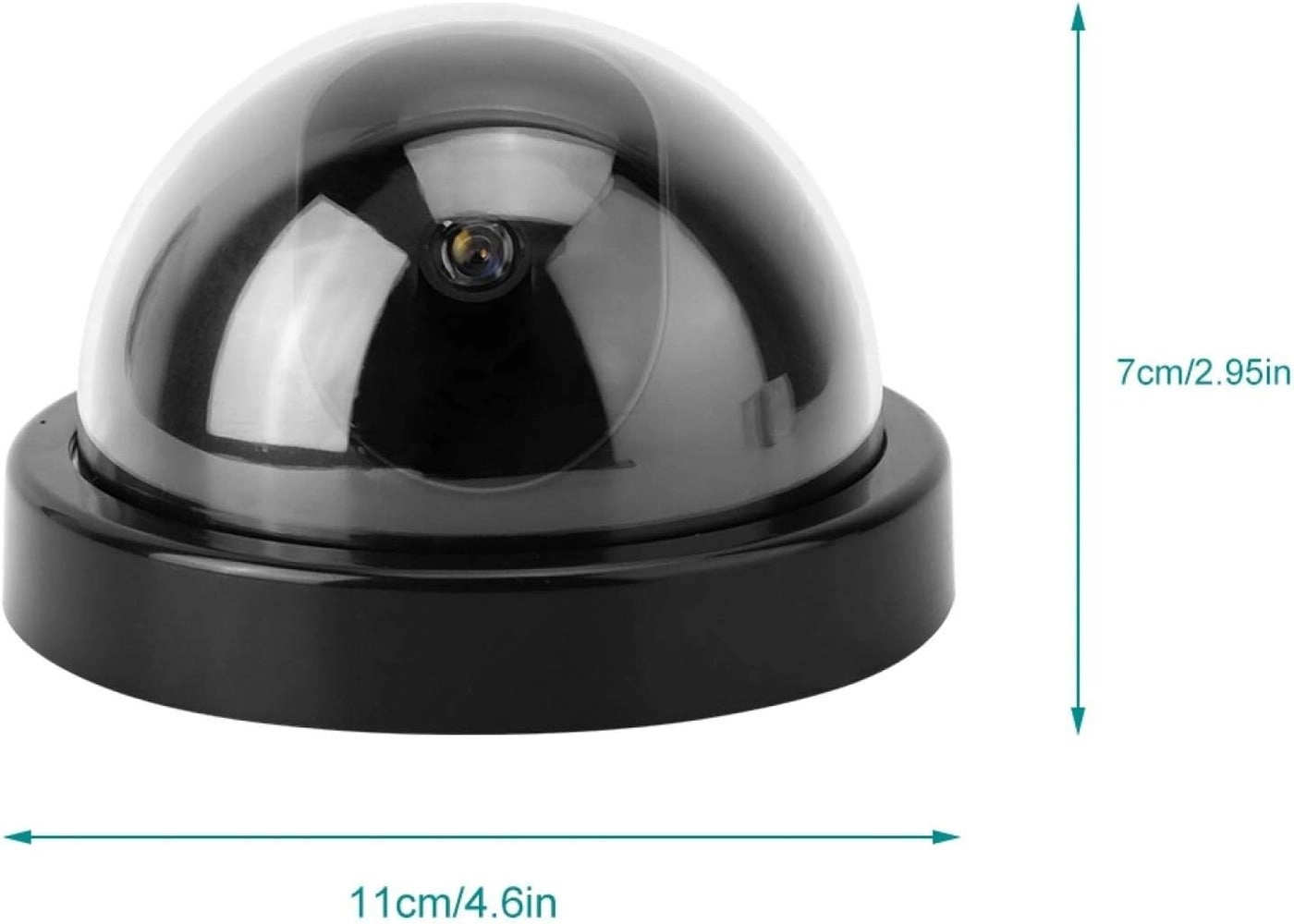 Dome Simulation Dummy Fake Security Camera - 4Pcs Black Flashing LED