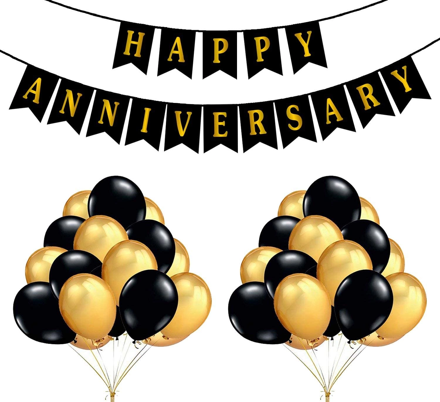 Party Time Trading LLC Happy Anniversary Decoration Combo - 51 Pcs Anniversary