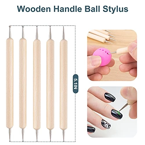 Clay Tools Kit - metal head wooden handle and plastic 25 Pcs