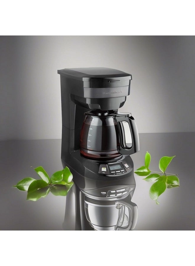 Programmable Drip Coffee Maker - 12 Cup 3 Brew Options Glass Carafe