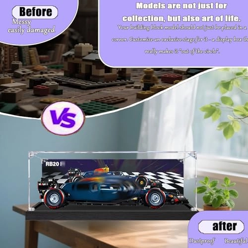 Acrylic Display Case - Compatible with Lego 62 x 30 x 20 cm