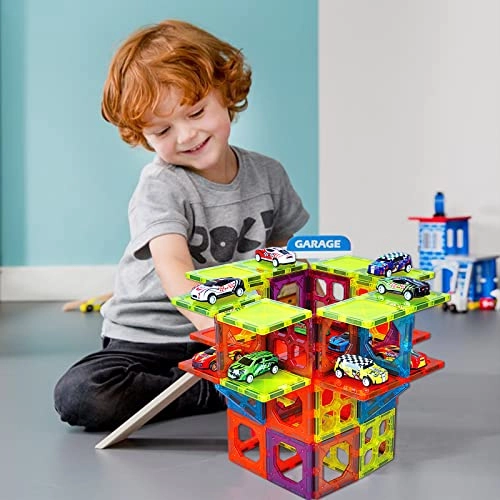 Magnetic Tiles Building Blocks - 3 months and up 105 pieces