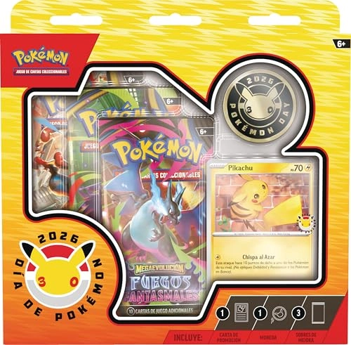 Holographic Pikachu Promo Card + 30th Anniversary Coin + 3 Booster Packs - 10 cards