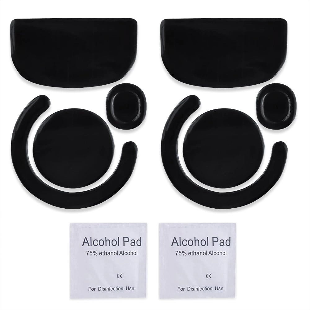 Rounded Curved Edges Mouse Skatez - 2 Sets Gray