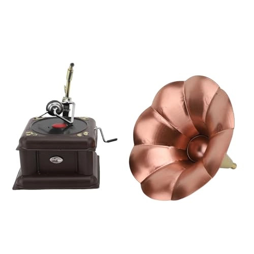 Vintage Phonograph - Red Bronze Iron