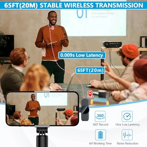 Wireless Microphone - 2pcs 2.4 GHz