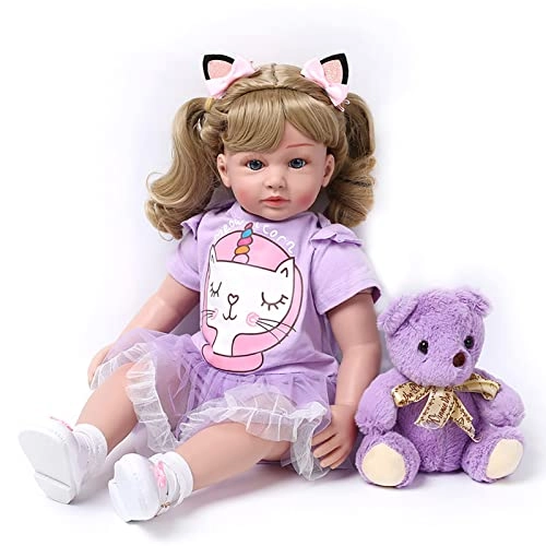Rebirth Baby Doll - 48cm/58cm Silicone Limbs Cloth Body Panda Clothes Gift Set