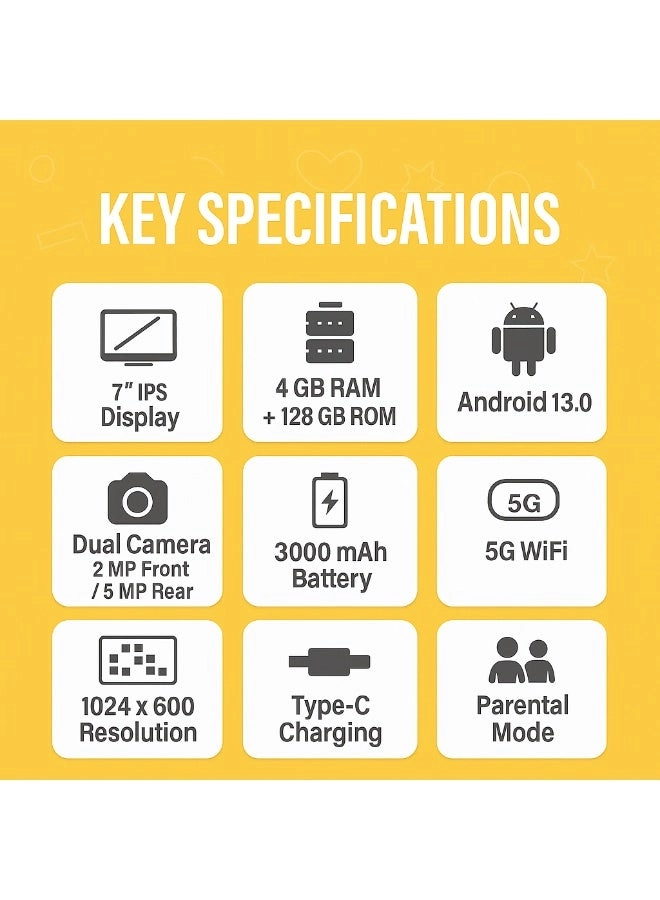 K2 Tablet - 4GB 7 Inch 128GB