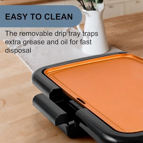 Electric Indoor Kitchen Griddle - 16 x 10 Inch