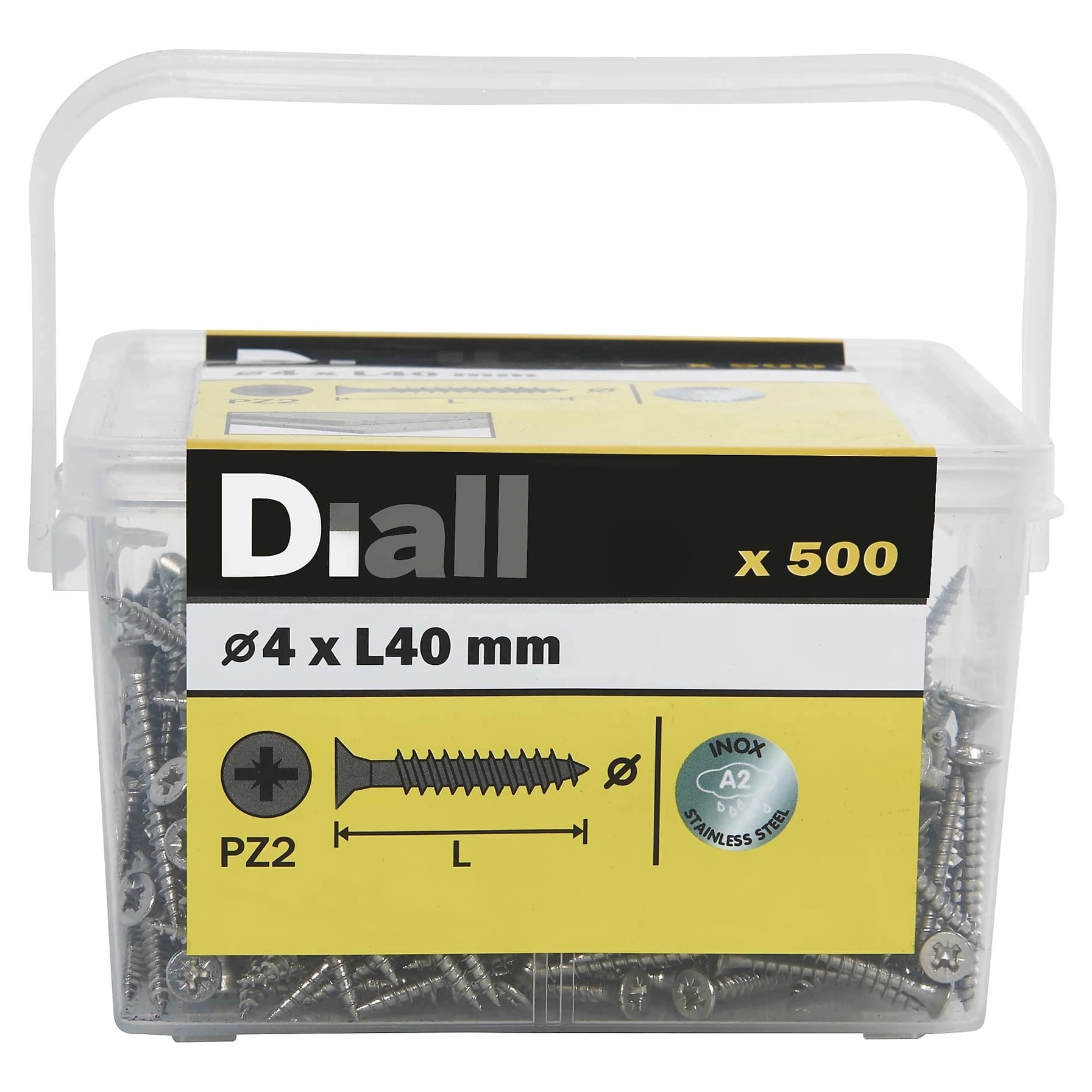 Diall Stainless Steel Wood Screw - 4 x 40 mm