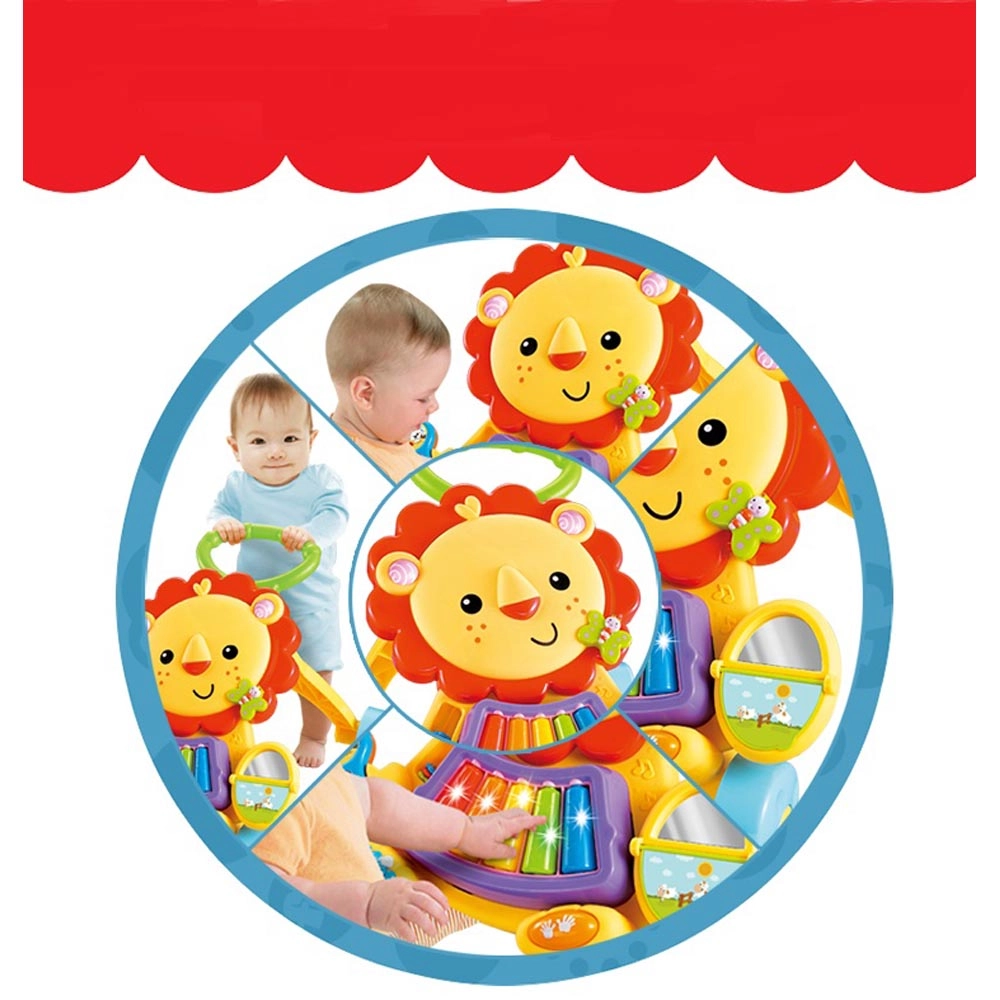Baby Push Learning Walker - Musical Activity Detachable Play Panel