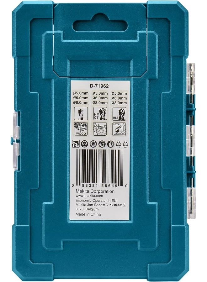 D-71962 - Steel 9 Piece 5.5mm 7mm 8mm