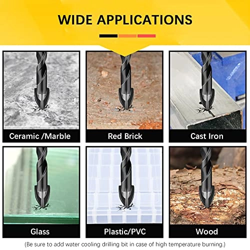 Masonry Drill Bits - Hard Alloy 10PCS 5/6/8/10/12mm