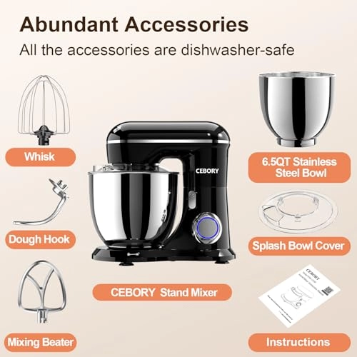 Electric Mixer - 6.5 Quarts 660 watts