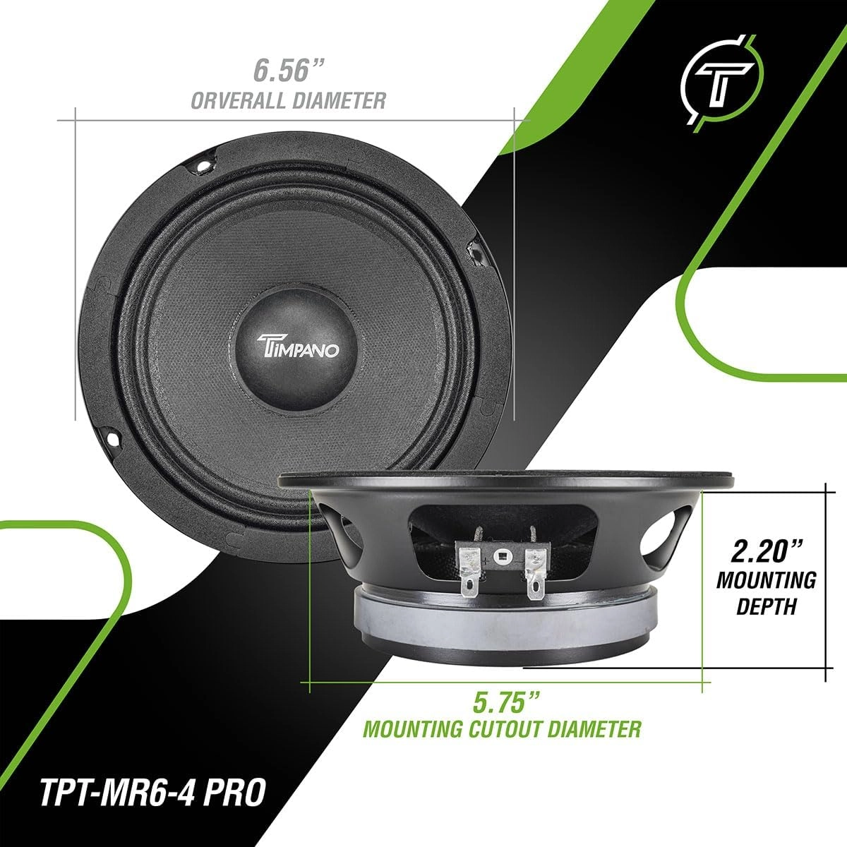 6.5 Inch Shallow Midrange Speaker - 500W Bundle