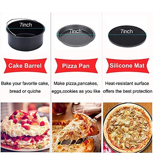 Cake Barrel + Pizza Pan + Metal Holder + Multi-Purpose Rack + Silicone Mat - Silicone SET OF 9