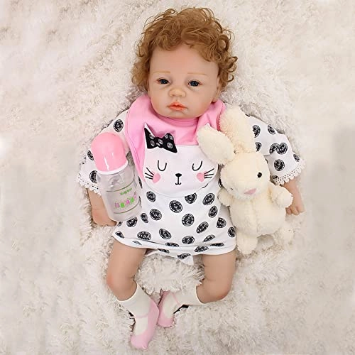 Reborn Baby Doll - 22 Inch Vinyl Brown Eyes