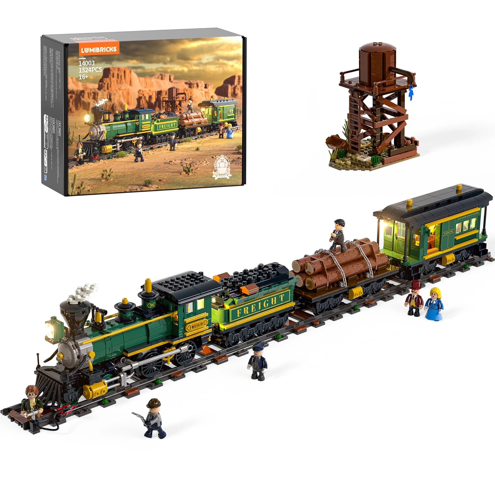 Lumibricks 4-4-0 Locomotive - 1524 pcs