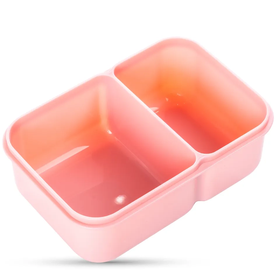 2 Compartment Bento Lunch Box - Donut Pink 1300ml