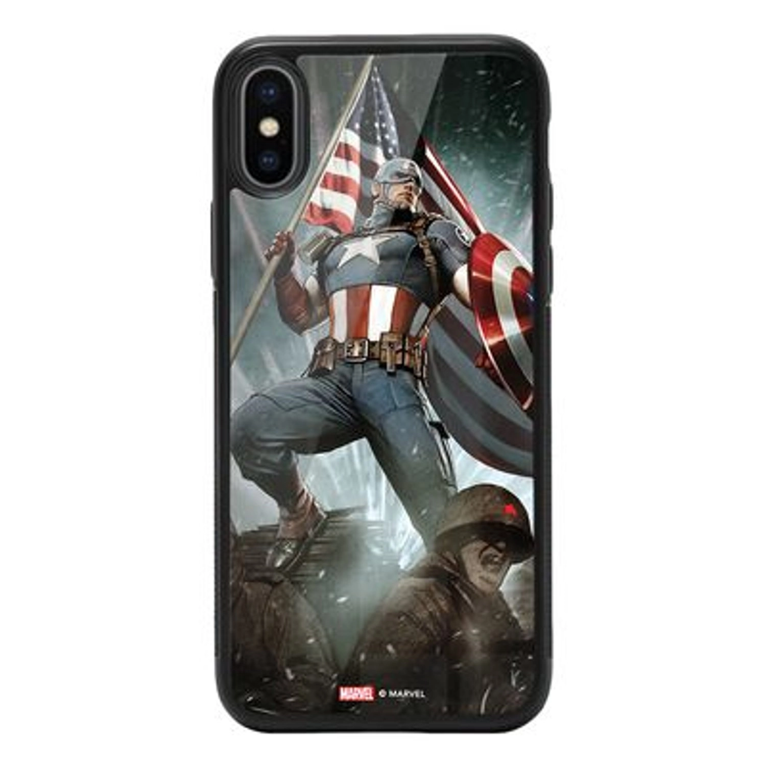 Wackylicious iPhone XS Cover Back Case for iPhone XS - TPU Bumper Case + Tempered Glass Back