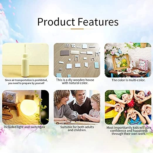 Miniature Wooden Dollhouse Furniture Kit - Creative Room 1:24