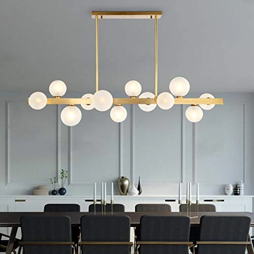 Creative Molecular Glass Bubble Ball Chandelier - 12 heads Golden