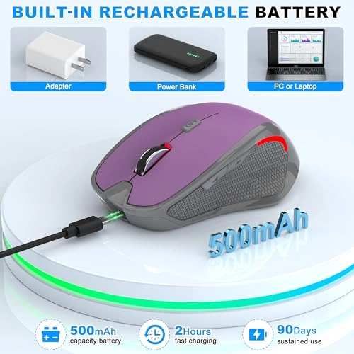Rechargeable Silent Slim Mouse - Bluetooth