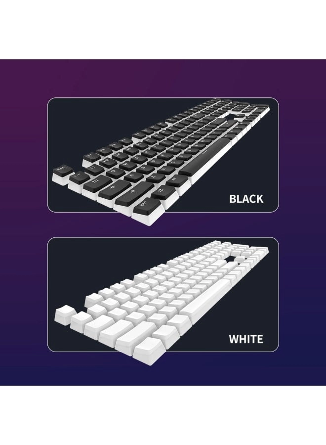 Pudding Keycap Set - PBT 108 Keys White