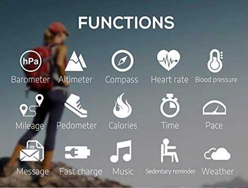 Fay Bless Men's Outdoor Sport Digital Wrist Watch Zinc alloy GPS