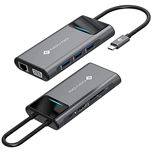NOVOO 9in1 ProUSB C Multiport - NVHUBSN09PLX 4K HDMI 100W PD