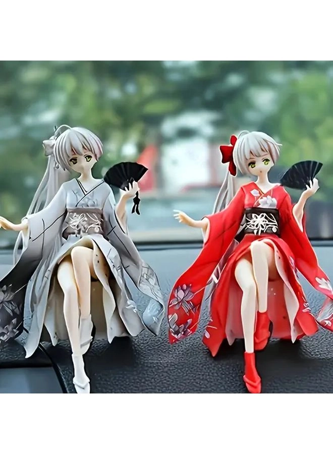 3 In 1 Anime Action Figure - White Traditional Chinese Attire
