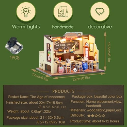 DIY House Craft Kit - Without Dust Cover Paper Wood