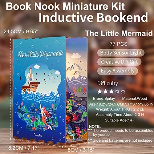 DIY Dollhouse Book Nook Kit - The Little Mermaid