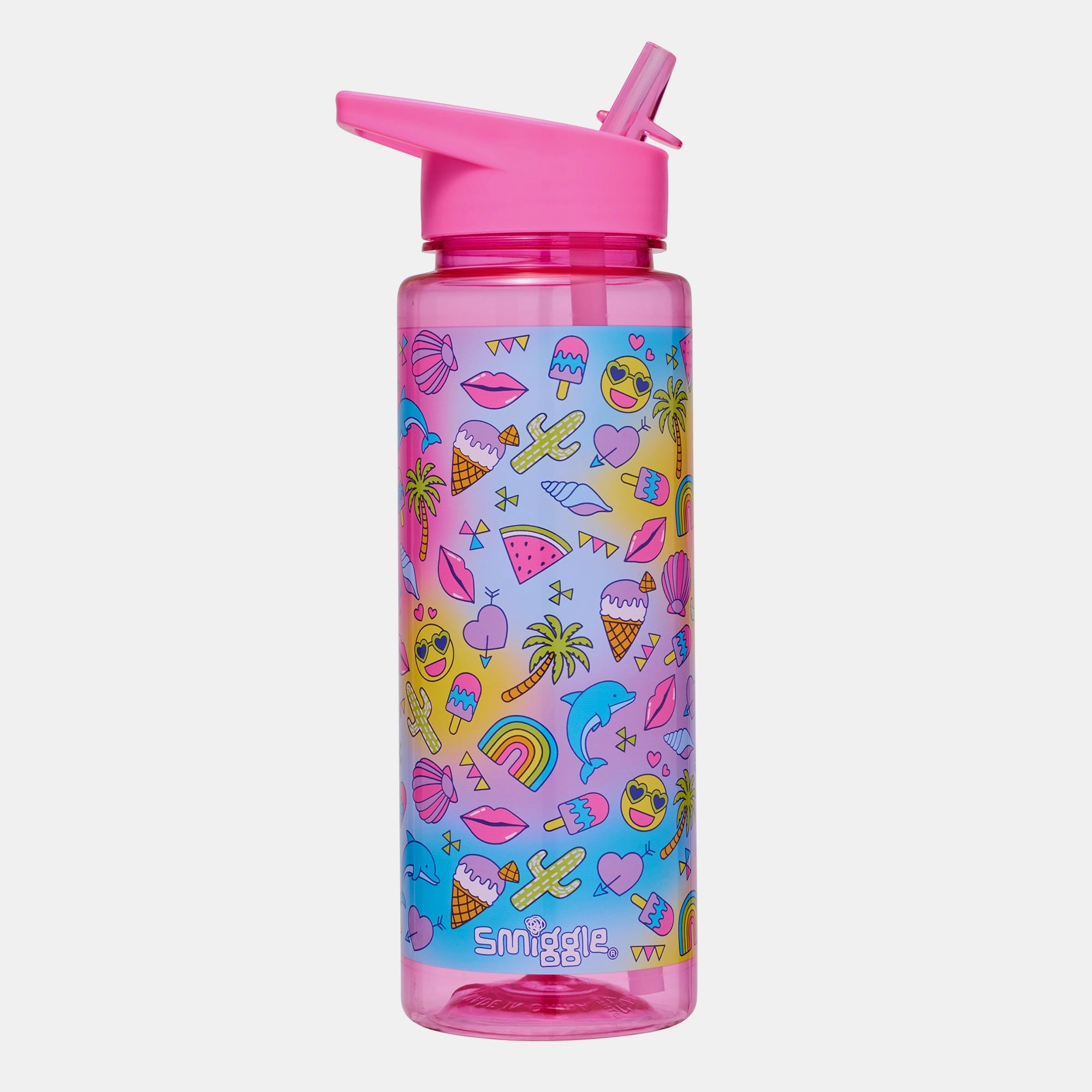 Smiggle Wonder World Water Bottle - Flip-Top Spout 750 ml