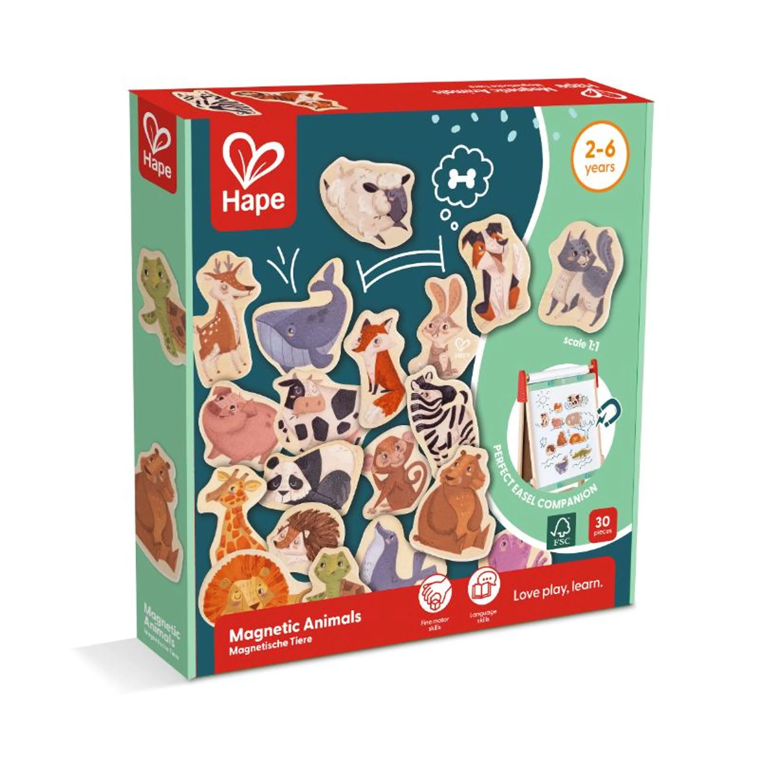 Wooden Magnetic Animals - Suitable for 2 years & above 30pcs
