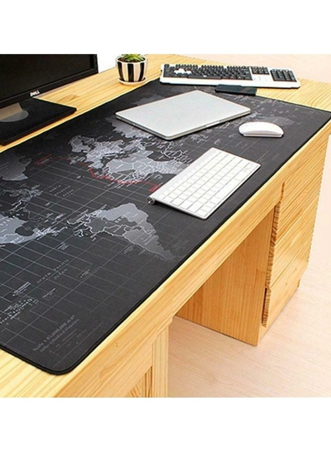 World Map Large Rubber Gaming Mouse Pad - 80x40 cm