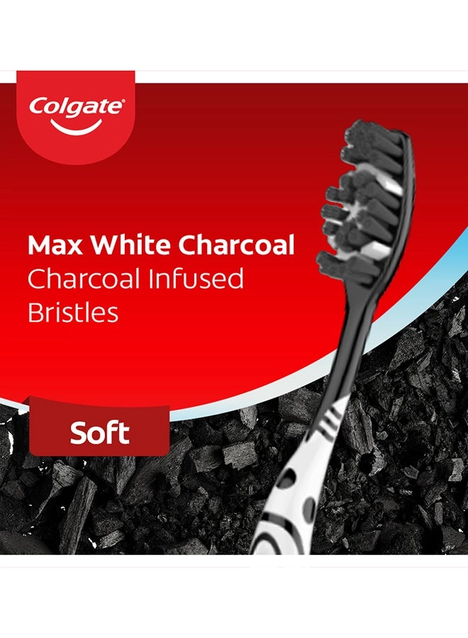 Charcoal Whitening Toothbrush - Soft 2-Piece Pack