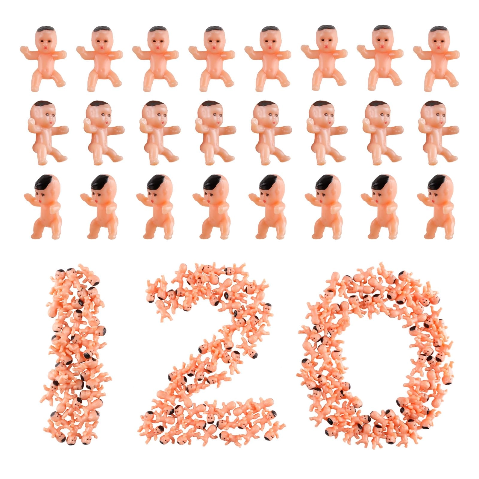 niCWhite Mini Babies - 120pcs Baby Shower