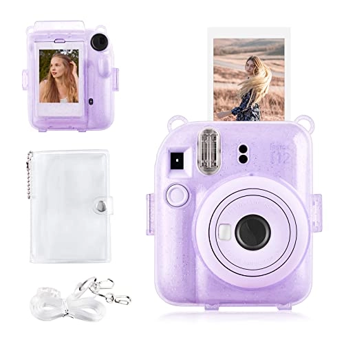 Clear Case - with Strap + Mini Photo Album - 80 Photos + Selfie Mirror + DIY Stickers - x2 + Color Filter - x4